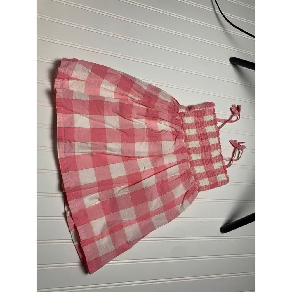Baby Gap Girls Pink Gingham Dress Sleeveless Smocked Toddler Summer 3T